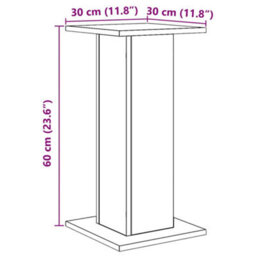 Walplus Speaker Stands 2 Pcs Artisian Oak 30X30X60 Cm Engineered Wood - thumbnail 9