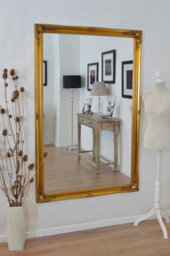 Mirroroutlet Hamilton Vintage Gold Antique Design Leaner Mirror 168 X 107Cm