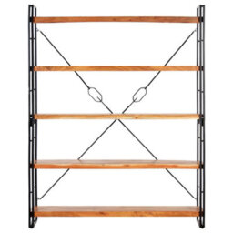 Vidaxl 5-Tier Bookcase 140X30X180 Cm Solid Acacia Wood Bookcases - thumbnail 2
