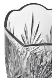 Orsina Modern Crystal Scalloped Vase,unique Clear Embossed Cylinder Vase,fluted Design Decorative Vase  For Décor - thumbnail 4