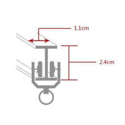 5M Ceiling Mount Curtain Track Window Rod Rail System Flexible Accessory Set - thumbnail 2