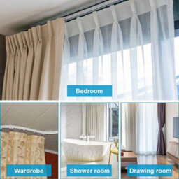 5M Ceiling Mount Curtain Track Window Rod Rail System Flexible Accessory Set - thumbnail 5