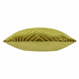 Paoletti Evoke Cut Velvet Polyester Filled Cushion, Olive, 45 X 45Cm - thumbnail 3
