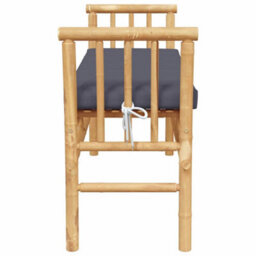 Walplus Garden Bench With Cushion Brown 110 X 38 X 65Cm Bamboo - thumbnail 5