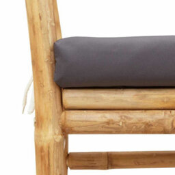 Walplus Garden Bench With Cushion Brown 110 X 38 X 65Cm Bamboo - thumbnail 7