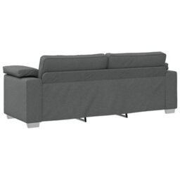 Vidaxl Sofa With Cushion Dark Grey 219 X 77 X 82 Cm Fabric - thumbnail 4