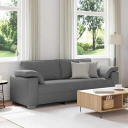 Vidaxl Sofa With Cushion Dark Grey 219 X 77 X 82 Cm Fabric - thumbnail 1