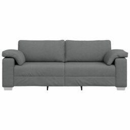 Vidaxl Sofa With Cushion Dark Grey 219 X 77 X 82 Cm Fabric - thumbnail 5