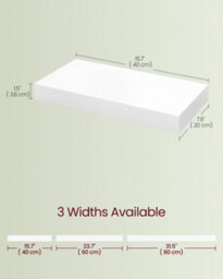 LEDREM Wall Shelf, Floating Shelf, Wall Mounted, 20 X 40 X 3.8 Cm, For Picture Frames, Wall Decor, Living Room, Study, Kitchen - thumbnail 5