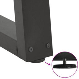 Berkfield Dining Table Legs V-Shape 3 Pcs Anthracite 100X(72-73.3) Cm Steel - thumbnail 9