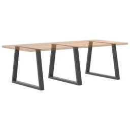 Berkfield Dining Table Legs V-Shape 3 Pcs Anthracite 100X(72-73.3) Cm Steel - thumbnail 8