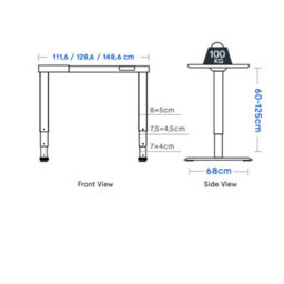 Flexispot Classic Height Adjustable Desk Series Frame E5 In Black - thumbnail 9