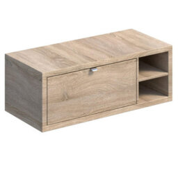 Affine Bathroom Wall Hung Vanity Unit White Basin Cabinet Storage Drawer Shelf 1100mm - thumbnail 6