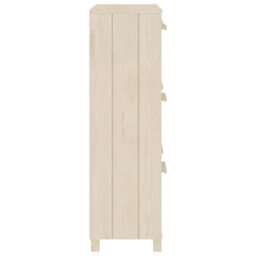 Berkfield Shoe Cabinet Honey Brown 59.5X35X117 Cm Solid Wood Pine - thumbnail 5