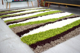 "Bravich Green Wave Geometric Shaggy Rug 160 X 230Cm (5'3"" X 7'7"")" - thumbnail 4