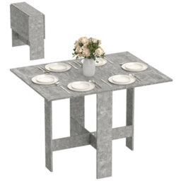 Homcom Wooden Folding Table Writing Desk Grey - thumbnail 2