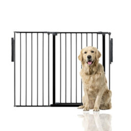 Bettacare Premium Extra Tall Multi Panel Flexible Dog Barrier, Up To 128Cm Wide, Black, 105Cm Tall - thumbnail 1