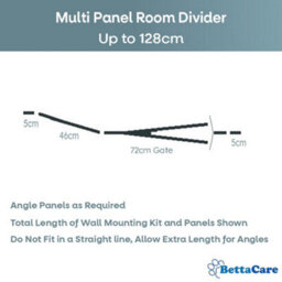 Bettacare Premium Extra Tall Multi Panel Flexible Dog Barrier, Up To 128Cm Wide, Black, 105Cm Tall - thumbnail 3