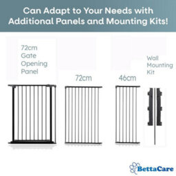 Bettacare Premium Extra Tall Multi Panel Flexible Dog Barrier, Up To 128Cm Wide, Black, 105Cm Tall - thumbnail 4