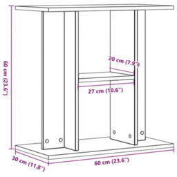 Walplus Old Wood Aquarium Stand 60X30X60 Cm Engineered Wood (Stand Only) - thumbnail 9