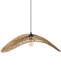 Wyld And Coco Bohonest Pendant Lamp Natural Jute Woven Asymmetrical Open Bulb, W61 X D50 X H131Cm - thumbnail 3