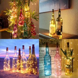 Amorly Set Of 10 Wine Bottle Cork Lights, 20 Led Warm White Battery Powered Fairy Lights For Wedding & Party Decoration - thumbnail 7
