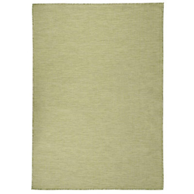 Berkfield Outdoor Flatweave Rug 140X200 Cm Green