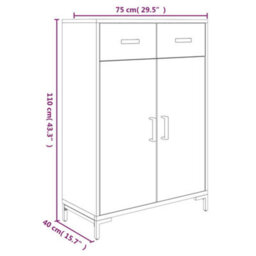 Walplus Shoe Rack 75X40X110 Cm Solid Pinewood - thumbnail 9