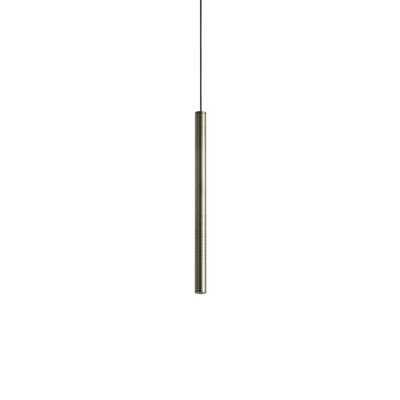 Ideal Lux Luminosa Look 25Cm Slim Pendant Ceiling Light Brass 1X Led 220Lm 3000K - image 1