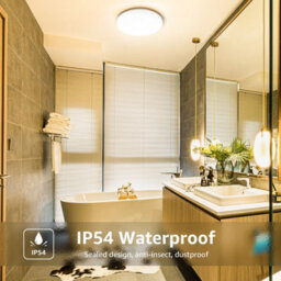 Lepro Bathroom Light Warm White, 15W 1500 Lumen Waterproof Ceiling Lights, 3000K, Ip54, For Kitchen, Bedroom, Utility Room, Porch - thumbnail 3