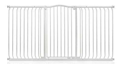 Bettacare Extra Tall Curved Top Dog Gate, 179Cm - 188Cm, Matt White, Extra Tall 100Cm In Height, Pressure Fit Pet Gate - image 1
