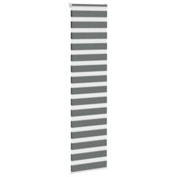 Berkfield Modern Zebra Blind Dark Grey 55X200 Cm Fabric Width 50.9 Cm Polyester - thumbnail 3