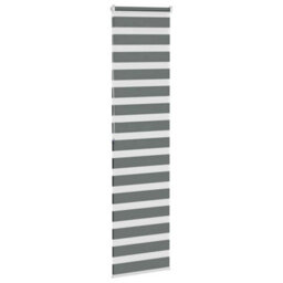 Berkfield Modern Zebra Blind Dark Grey 55X200 Cm Fabric Width 50.9 Cm Polyester - thumbnail 4