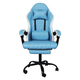 Levede Office Desk Chair Pu Gaming Recliner Adjustable Height Swivel Blue - thumbnail 3