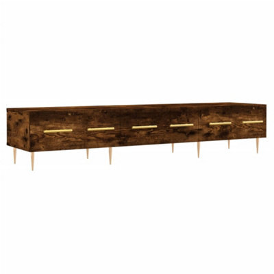Berkfield Sturdy Tv Cabinet Smoked Oak 150X36X30 Cm Engineered Wood