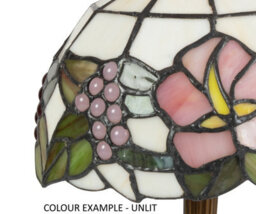 Lighting Supermarket Lily Medium Tiffany Style Stained Glass Table Lamp With Antique Metal Base - thumbnail 4