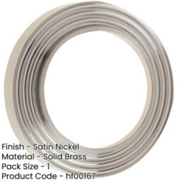 Loops Elegant Reeded Outer Roses For Escutcheons In Satin Nickel Finish - Solid Brass Key Hole Cover - thumbnail 2