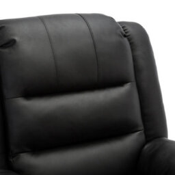 More4Homes Loxley Dual Motor Electric Riser Rise Recliner Bonded Leather Armchair Electric Lift Chair (Black) - thumbnail 5