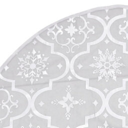 Berkfield Luxury Christmas Tree Skirt With Sock White 90 Cm Fabric - thumbnail 6