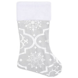 Berkfield Luxury Christmas Tree Skirt With Sock White 90 Cm Fabric - thumbnail 4