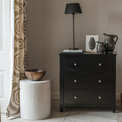Statement Furniture Brooklyn Black 3 Drawer Chest Of Drawers - image 1