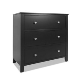 Statement Furniture Brooklyn Black 3 Drawer Chest Of Drawers - thumbnail 4