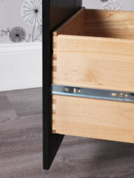 Statement Furniture Brooklyn Black 3 Drawer Chest Of Drawers - thumbnail 5