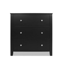 Statement Furniture Brooklyn Black 3 Drawer Chest Of Drawers - thumbnail 6