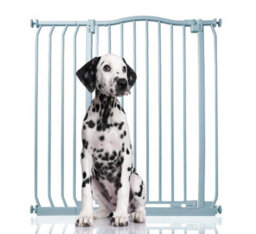 Bettacare Extra Tall Curved Top Dog Gate, 89Cm - 98Cm, Matt Grey, Extra Tall 100Cm In Height, Pressure Fit Pet Gate - thumbnail 1