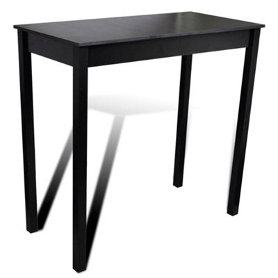 Berkfield Bar Table Mdf Black 115X55X107 Cm - image 1