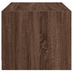 Berkfield Coffee Table With Glass Doors Brown Oak 68X50X42 Cm - thumbnail 7