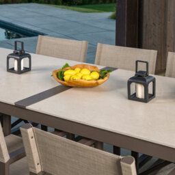 Xample Sunvilla Anchor 9-Piece Sling Dining Set 8 Foldable Chairs, Permastone Table, Rust-Resistant Aluminium, Quick-Dry Fabric + Cover - thumbnail 3