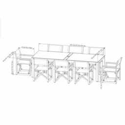 Xample Sunvilla Anchor 9-Piece Sling Dining Set 8 Foldable Chairs, Permastone Table, Rust-Resistant Aluminium, Quick-Dry Fabric + Cover - thumbnail 2