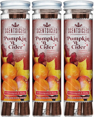 Scentsicles Spiced Pumpkin N Cider Scented Christmas Tree Ornaments - 3 Bottles - image 1